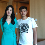 葉璇與經紀人李志合影